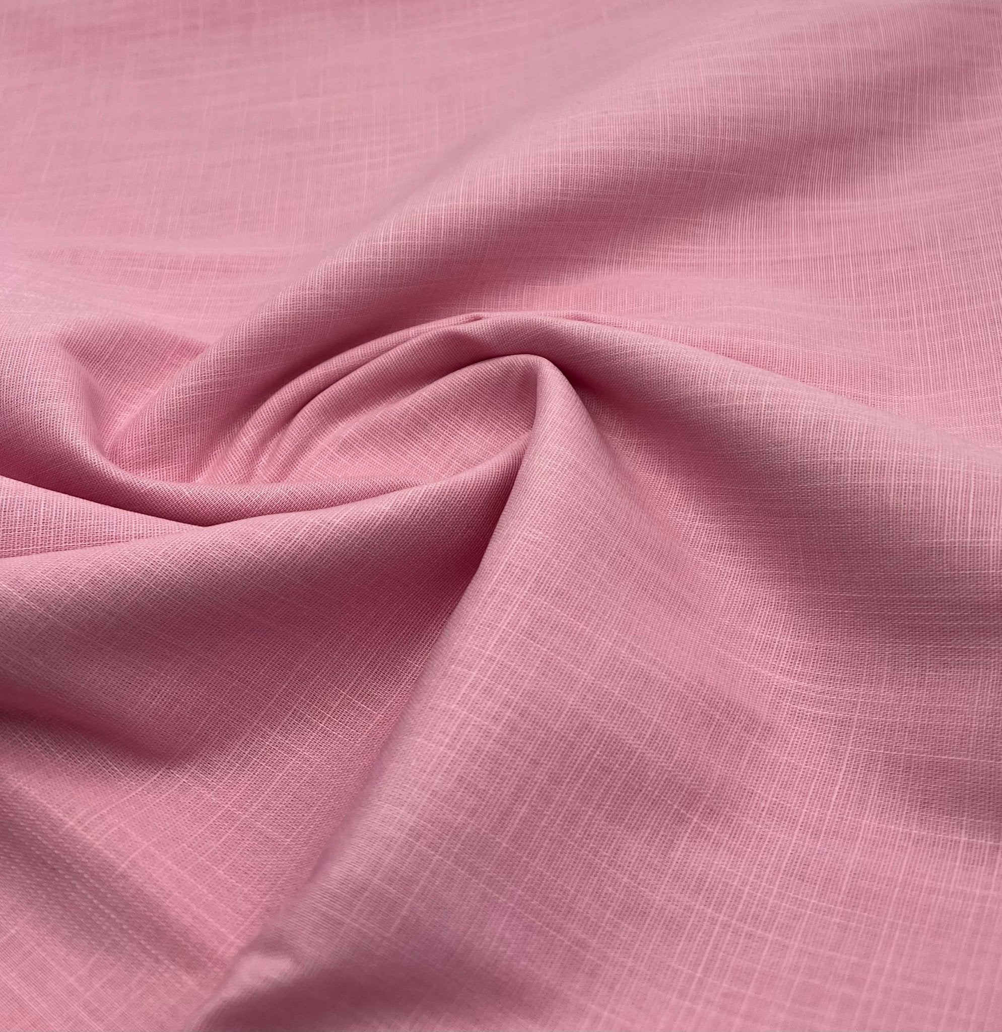 Baby Pink Lightweight Cotton/Linen Linen Fabric 150GSM - T9 Fabrics